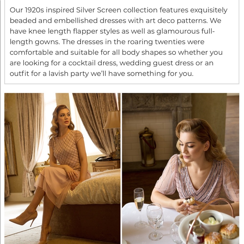 NWT 20’s ALEXA BLUSH EMBELLISHED EVENING DRESS • - Picture 6 of 6